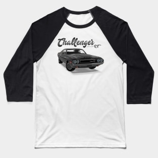Challenger RT Black front Baseball T-Shirt